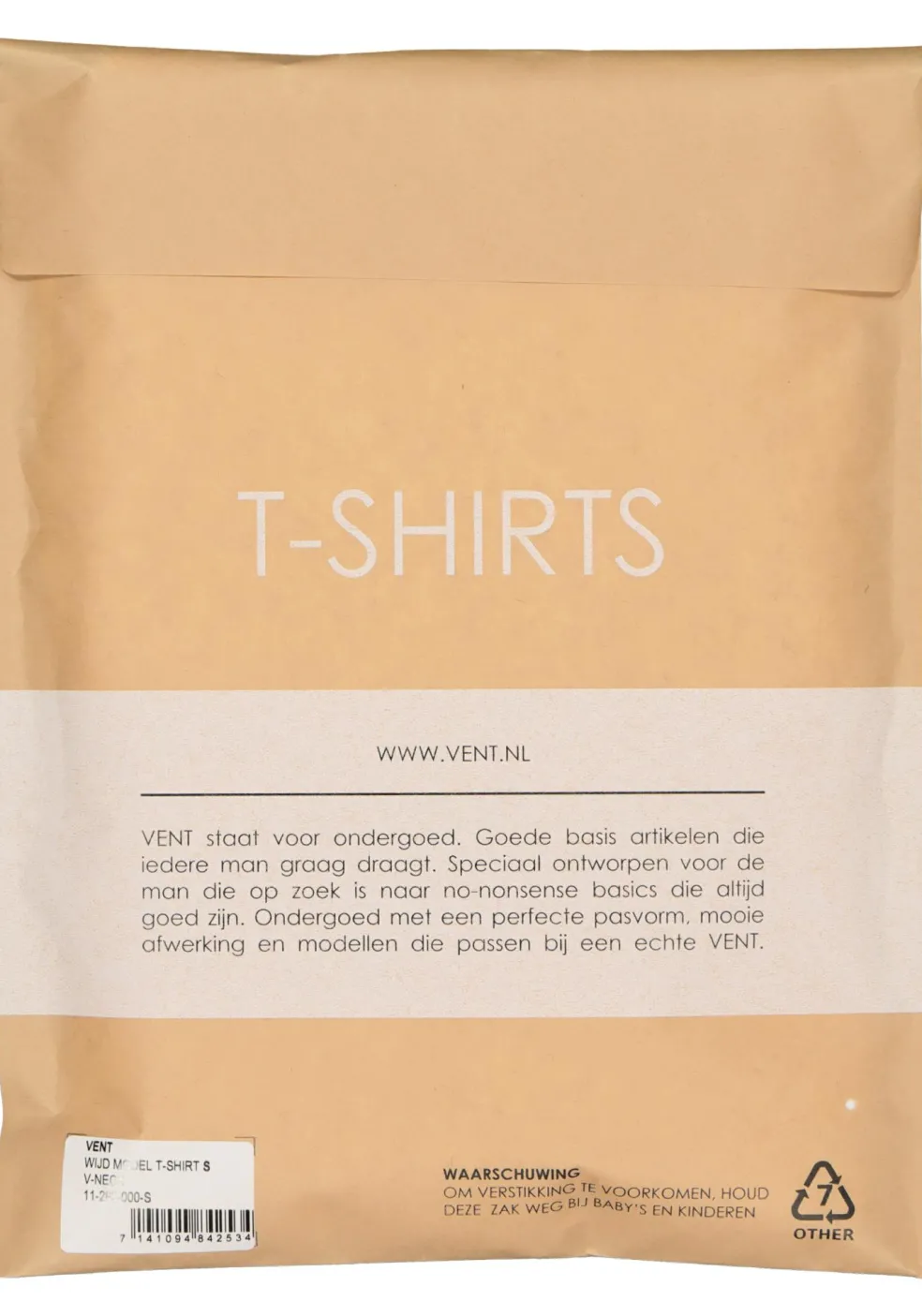 VENT wijd model T-shirt V-hals (2-pack), wit