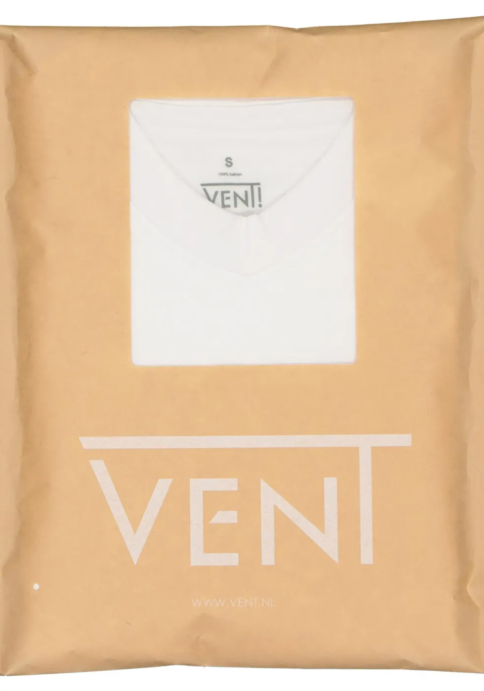 VENT wijd model T-shirt V-hals (2-pack), wit